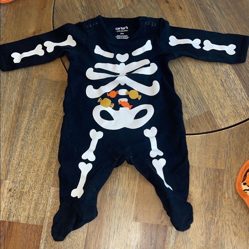 Halloween Baby Outfit Bundle Carters Old Navy Cat & Jack 0-6M Pumpkin Skeleton - Picture 10 of 10